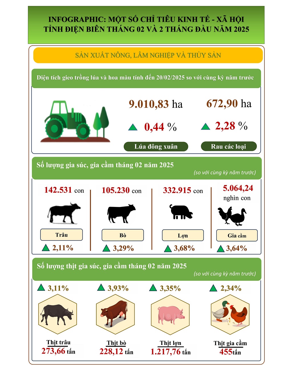 INFOGRAPHIC: KT-XH TỈNH ĐIỆN BIÊN THÁNG 02 NĂM 2025
